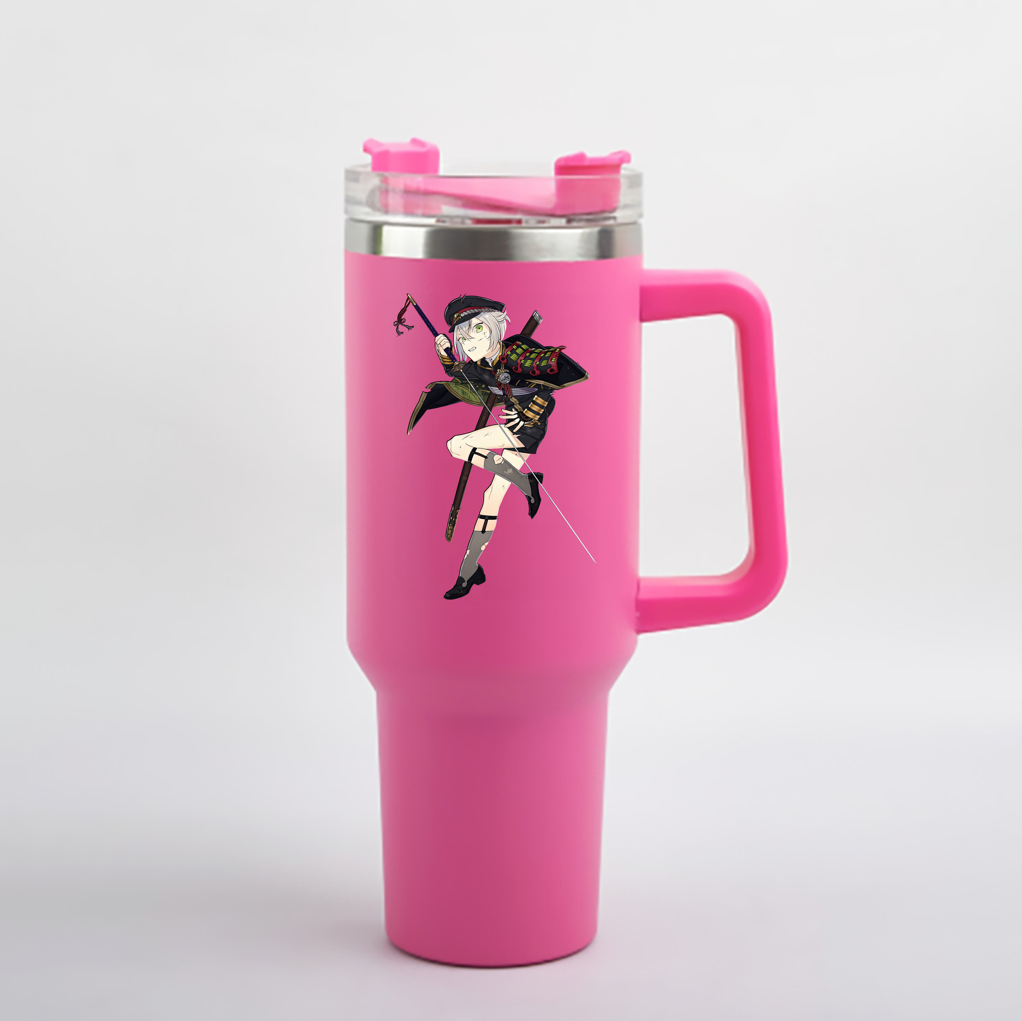 （画像用） 刀剣乱舞 Touken Ranbu 1200mL車用タンブラー - クリスタルステッカー（プラスチックストロー付き）